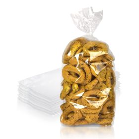 Clear Gusseted Poly Bags (5x3x15in) - 1 Mil LDPE Plastic Packaging Bags