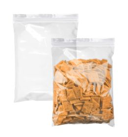 500 Pack Clear Zipper Bags (12x15 in) - Heavy Duty 6 mil Polyethylene