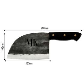 Stainless Steel Meat Cleaver Chef's Knife Cleaver (Option: MK logo print)