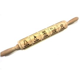 Rolling Pin Christmas Embossing (Option: 9style 35cm)