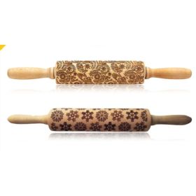 Rolling Pin Christmas Embossing (Option: Snowflake+B 35cm)