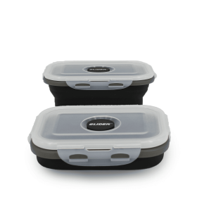 GLIDER LB Black Bento Premium Lunch Box & Food Storage Containers (Color: Black, size: large)